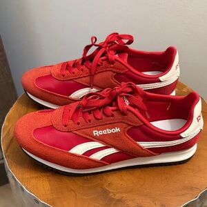 Reebok Red & White Low-Top Sneakers